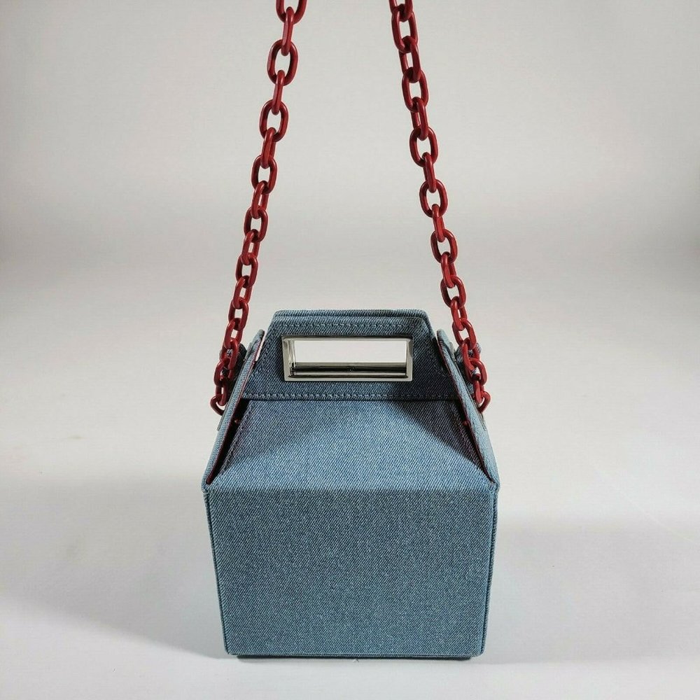 Pop & Suki Denim Takeout Bag - like new! - Picture 3 of 6